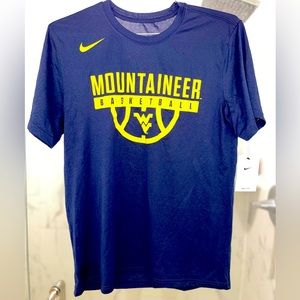 West Virginia University Basketball drifit shirt
